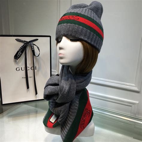 cheap gucci beanie and scarf set|women's gucci hats.